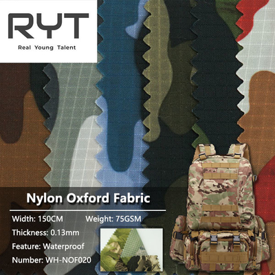 0.13mm Ripstop PU Camouflage Waterproof Fabric 100% Nylon Durable