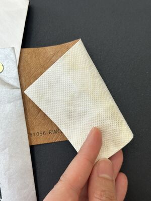 Durable Tyvek Fabric laminated with nonwoven layer providing excellent shape retention and water repellent properties for product applications