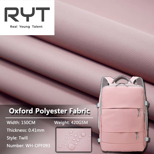Twill Waterproof PVC Oxford Fabric 100% Polyester Woven Fabric